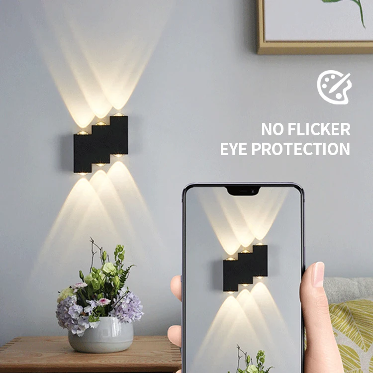 Hot Sales Wall Mounted Up And Down Wall Light 4w 6w 8w Waterproof Porch Outdoor Sconce Stairs LED Wall Lamp