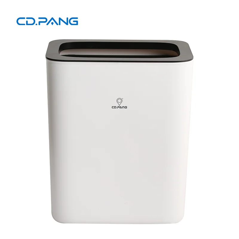 Recycling Garbage Container Black Trash Can Cabinet Waste Bin Household Hotel Kitchen Fire Retardant Plastic 26L Paper Basket