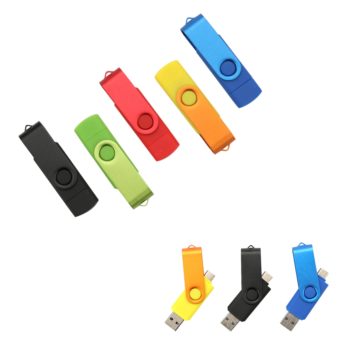 2 In 1 High Speed swivel usb drive Otg Dual Transcend Multi-Function Type C Usb Flash Drive 3.0 pendrive