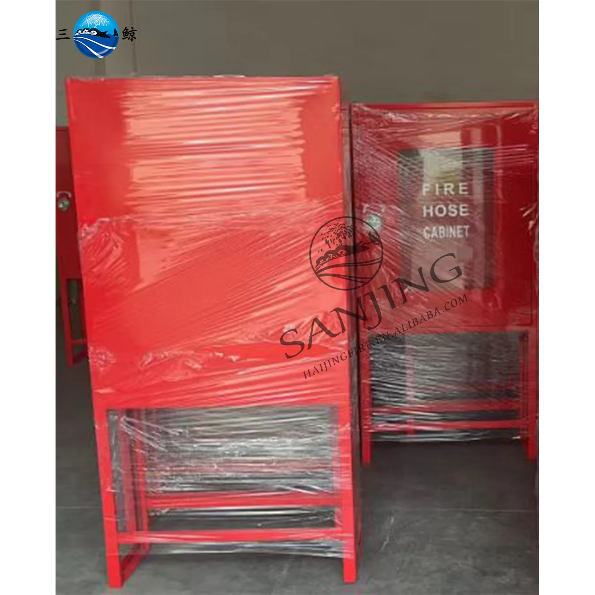 Durable Wall Recessed Fire Hose Cabinets Box Hose Fire With Nozzle