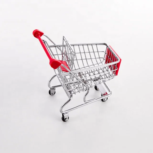 Creative Snack Metal Basket Mini Shopping Cart French Fries