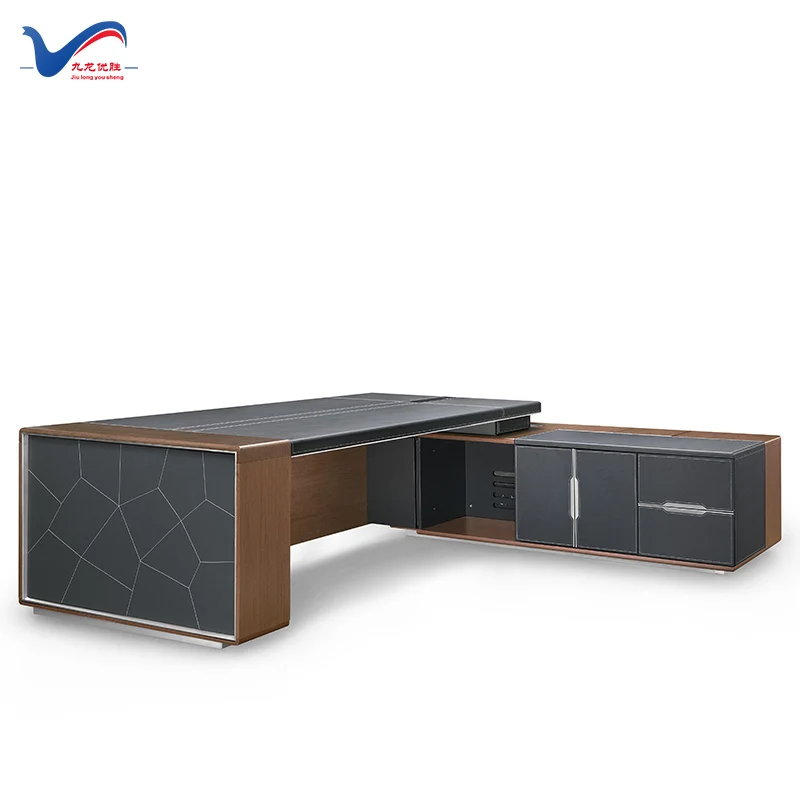 Unique Design luxury boss design office furniture wooden W68 office furniture oem table mesa de oficina de madera