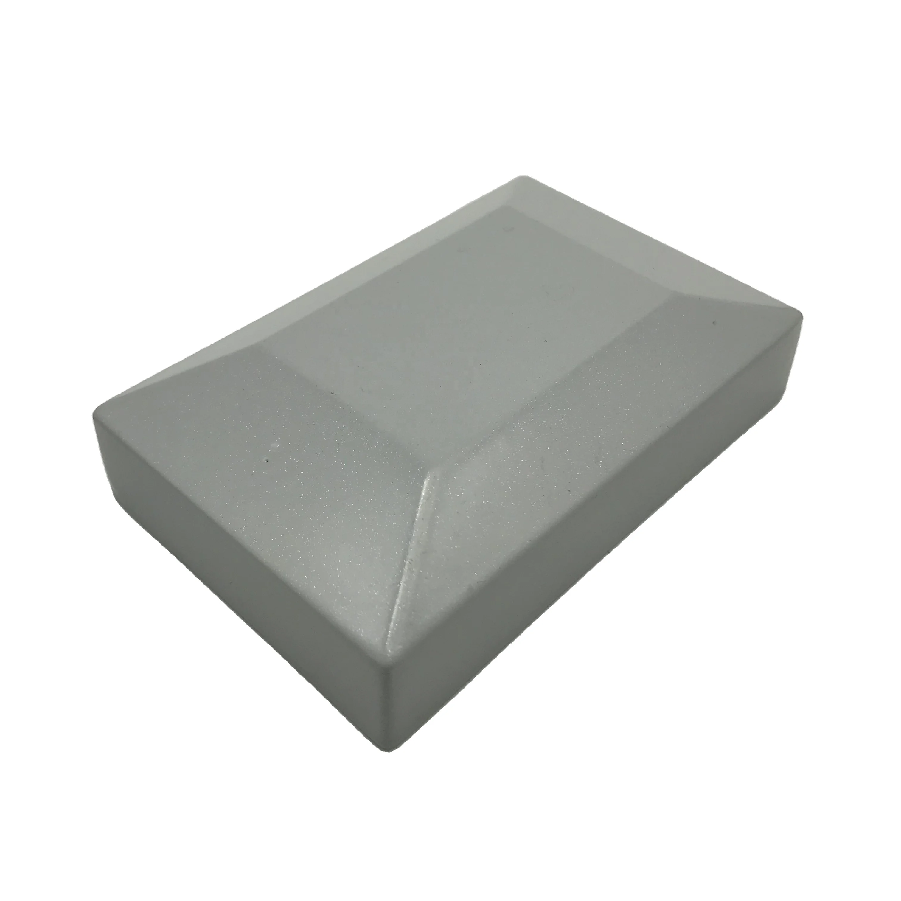 Celia light grey metal garden fence post top