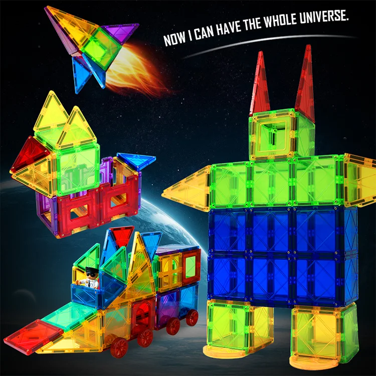 Magnetic Building Blocks Set - Magnet Toys Building Strongest Magnets - Magnetic Tiles