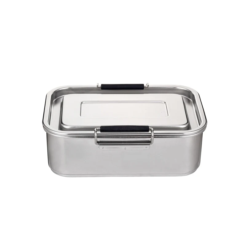 Hot Sale 304 Stainless Steel Lunch Box Vacuum Sealed with PP Lid Airtight Food Storage Container for Meal Prep
