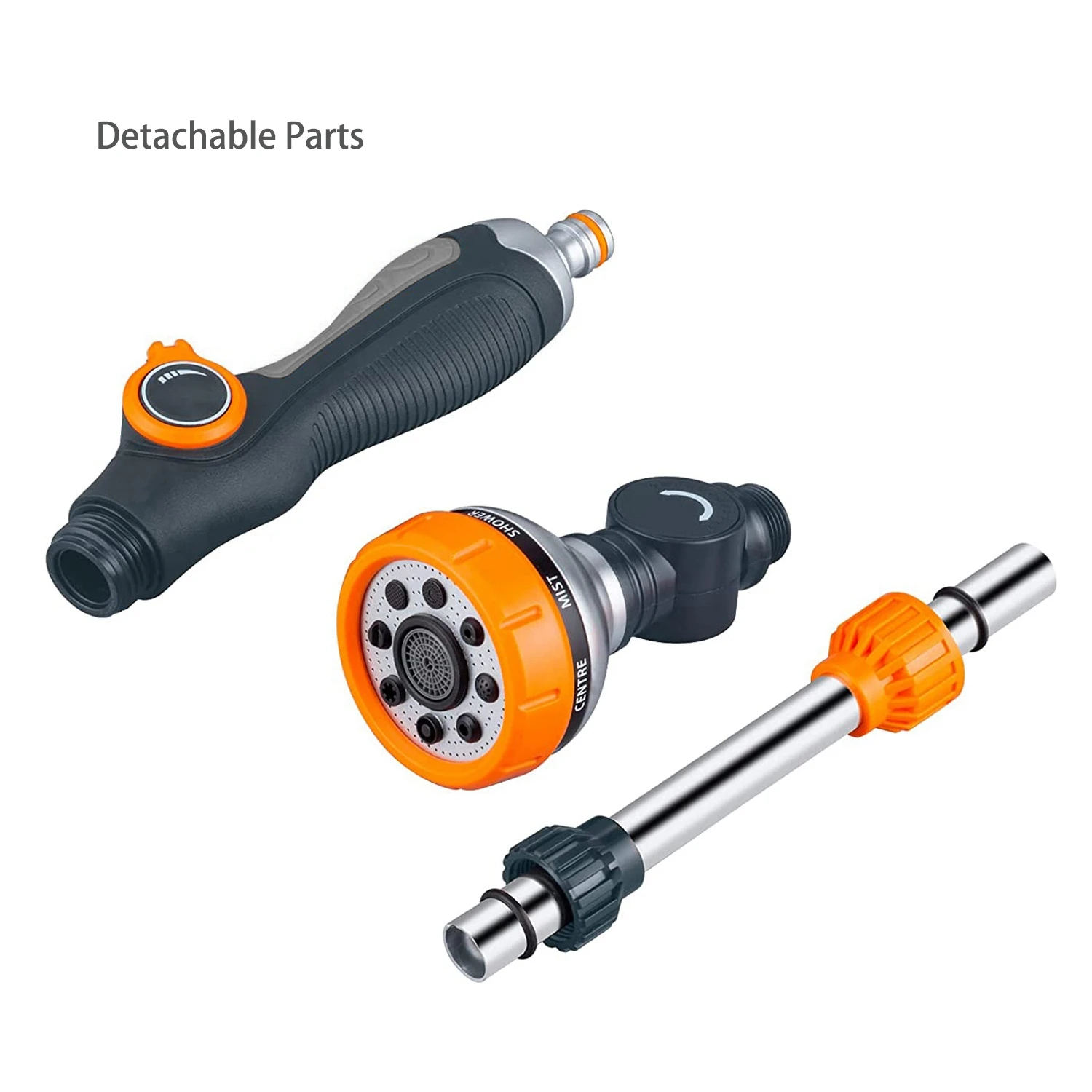 Heavy Duty Garden Hose Nozzle Watering Irrigation Long rod Spray Wand Lance Garden Watering Wand Car Cleaning Tool
