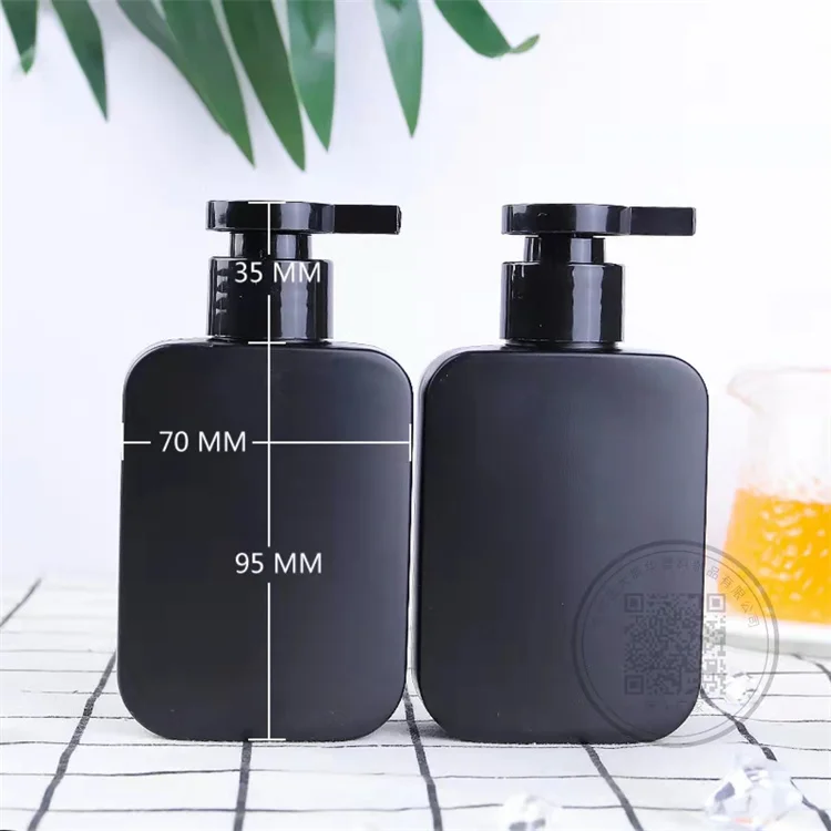 250ml empty Body Lotion Soap Shampoo Dispenser Pe Plastic Square Bottles