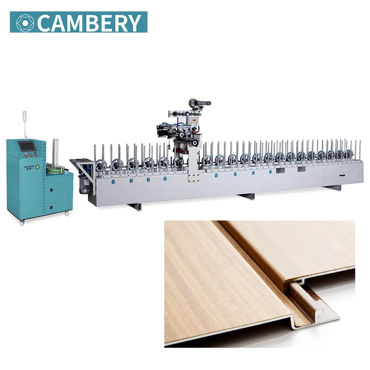 Деревянный профиль упаковочная машина с PUR горячего расплава клея древесины шпона профиль упаковочная машина
