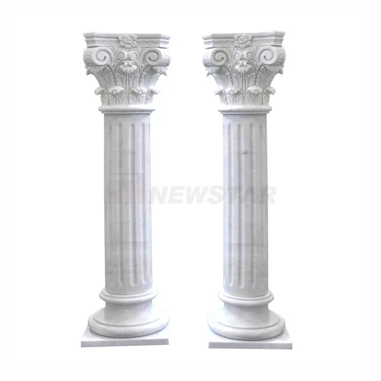 Custom Outdoor and Indoor Natural Carved Stone Pillar Morden Granite Pillar Roman Column Marble Stone Pillar
