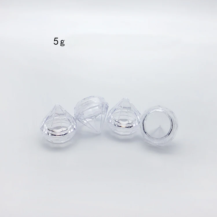 empty plastic clear 5g diamond jar