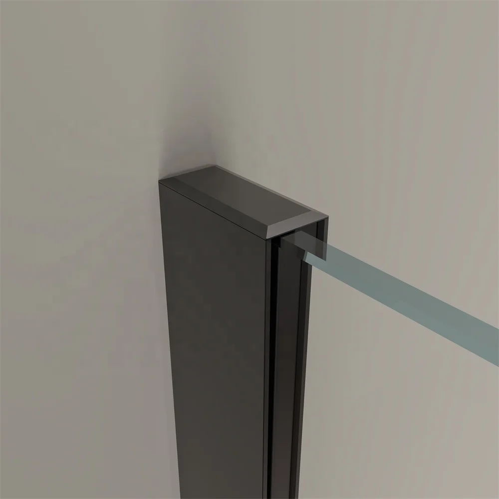 2023 New Design Chrome Black Framed Sliding Door Shower Cabin Safety Glass Bathroom Shower Enclosure Shower Room