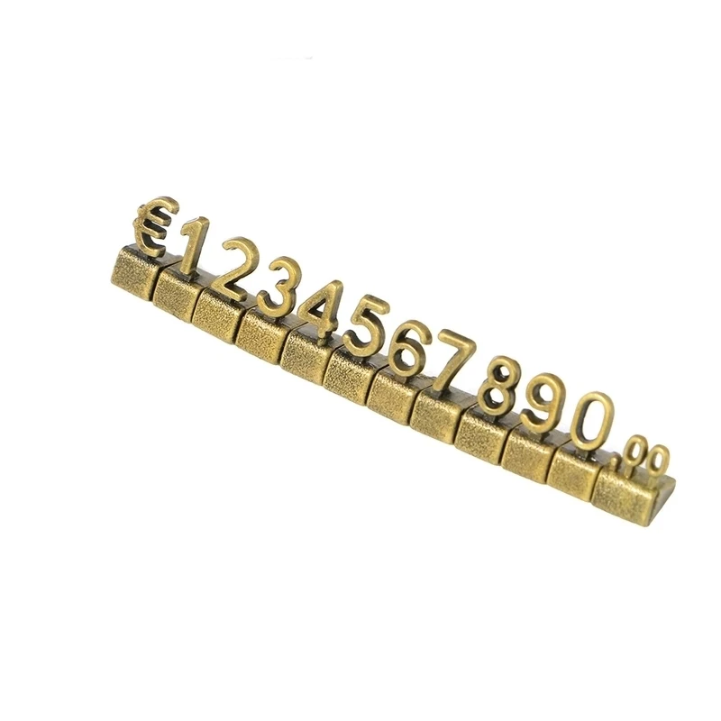 Adjustable Luxury Metal Number Counter Stand Gold Silver Bronze Cube Block for Retail Jewelry Display Stores Market Price Ideal