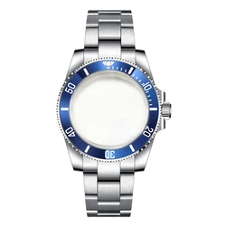 Watches parts Fit  40mm Watch Case ceramics bezel stainless steel strap ETA 2836/2813 miyota 82 series NH35