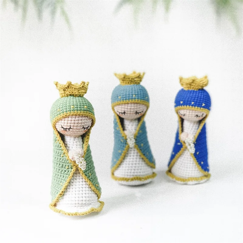Crochet Nativity Collection Amigurumi Blessed Mary Crochet Virgin Mary Doll Crochet Lady Of Grace Doll