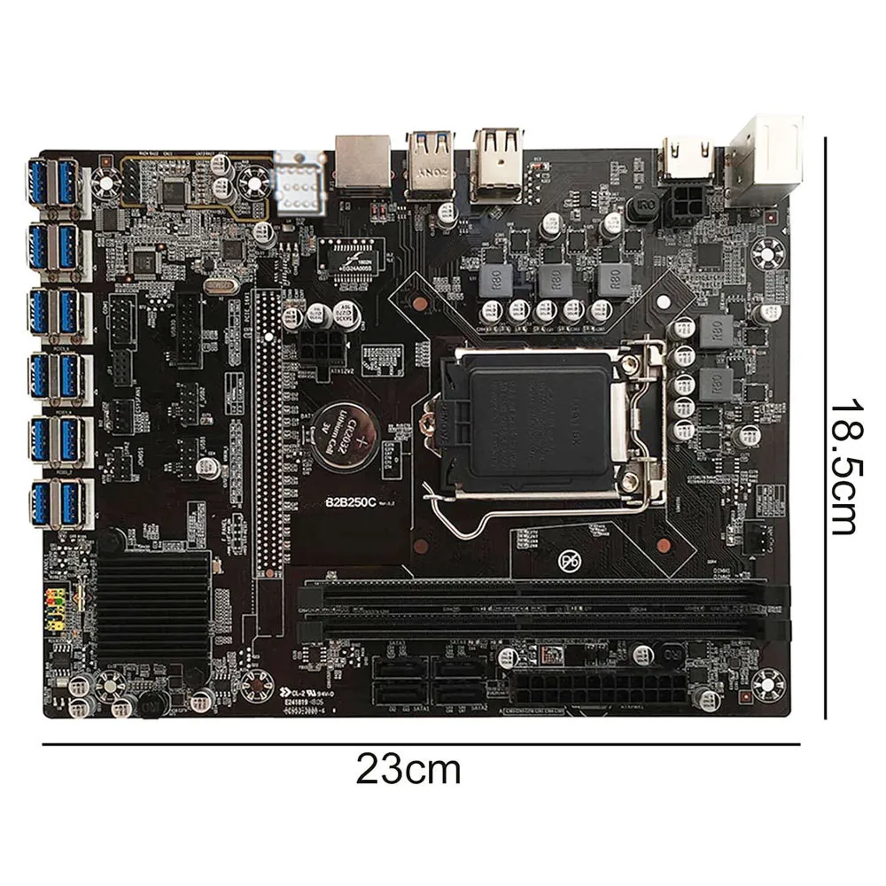Материнская плата B250C V1.0 12P 1X с 12 графическими картами и чипсетом Intel B250