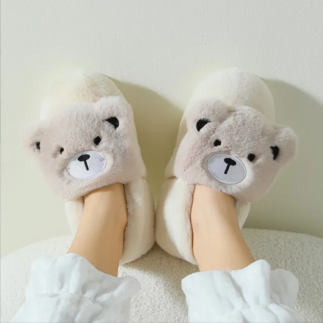 Wholesale winter warm cute design animal designed indoor slippers