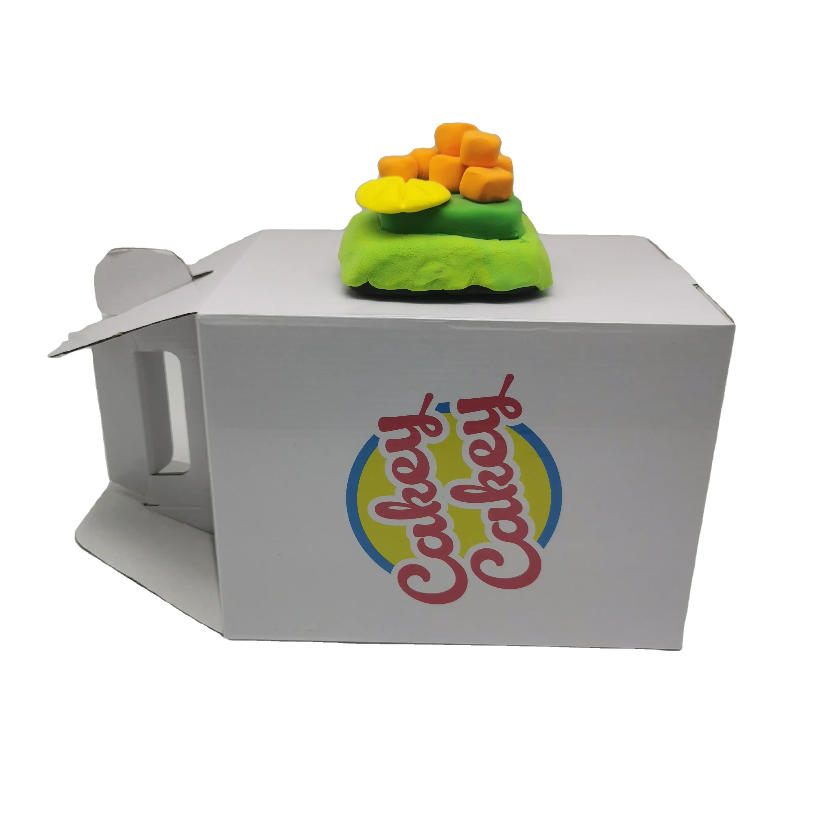 factory wholesale corrugated paper custom tall cake box with handle