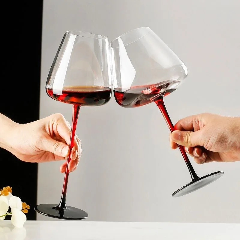 2024 Burgundy Red Wine Glass Goblet Champagne Flute Wine Glass Crystal Drinking Glassware