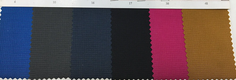 waterproof 210D  ripstop nylon fabric with pvc laminated