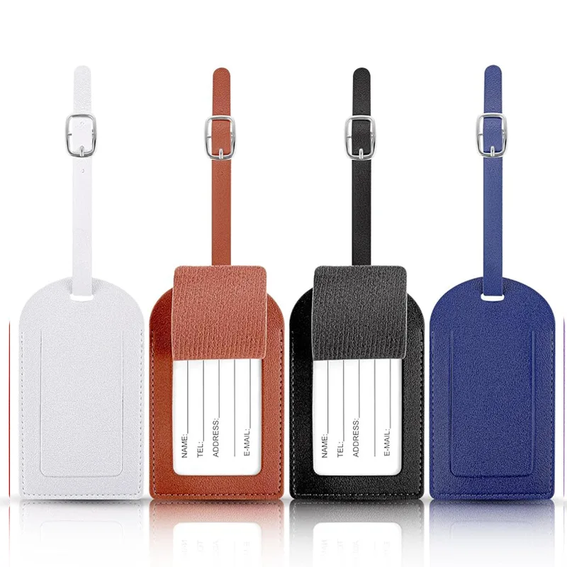 Luggage tags personalized Leather luggage tags for  wedding favors belt pin attachment tag