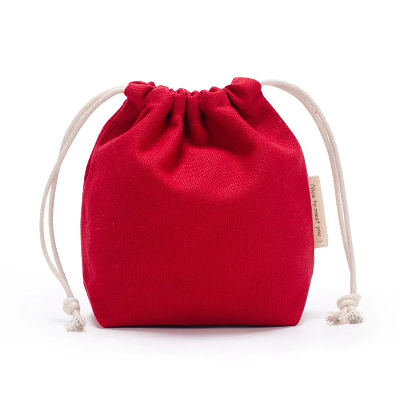 Custom Cotton Drawstring Pouch Bags Reusable Eco Friendly Blank Small Organic Cotton Drawstring Bag with Logo