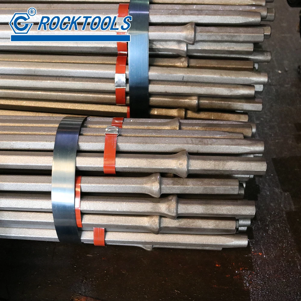 Shank Hex22 2ft 4ft 6ft 8ft Steel Taper Drill Rod for Rock Drilling Small Diameter Hole