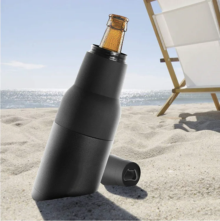 12oz stainless steel double wall vacuum insulator 3 in 1 insulated can cooler bottle