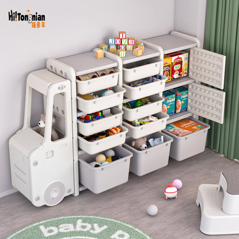Kids Storage Cabinet Toy Shelf Car Shape Kids Storage Cabinet Toy Storage Shelf Plastic