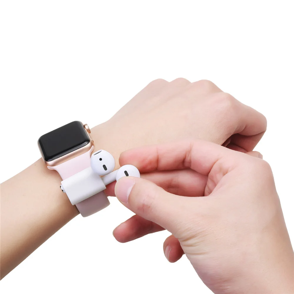 Anti-lost Silicone sleeve Holder for Apple AirPods EarPods standing holders Silicone gripping Case for Apple earphones Accessory