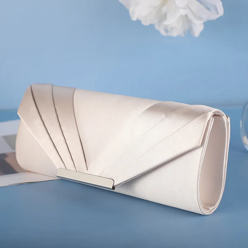 RB186 Wholesale fashion personalized purse designer Women Evening Bag Pleated Envelope Clutch Handbag Wedding Party Bridal Purse