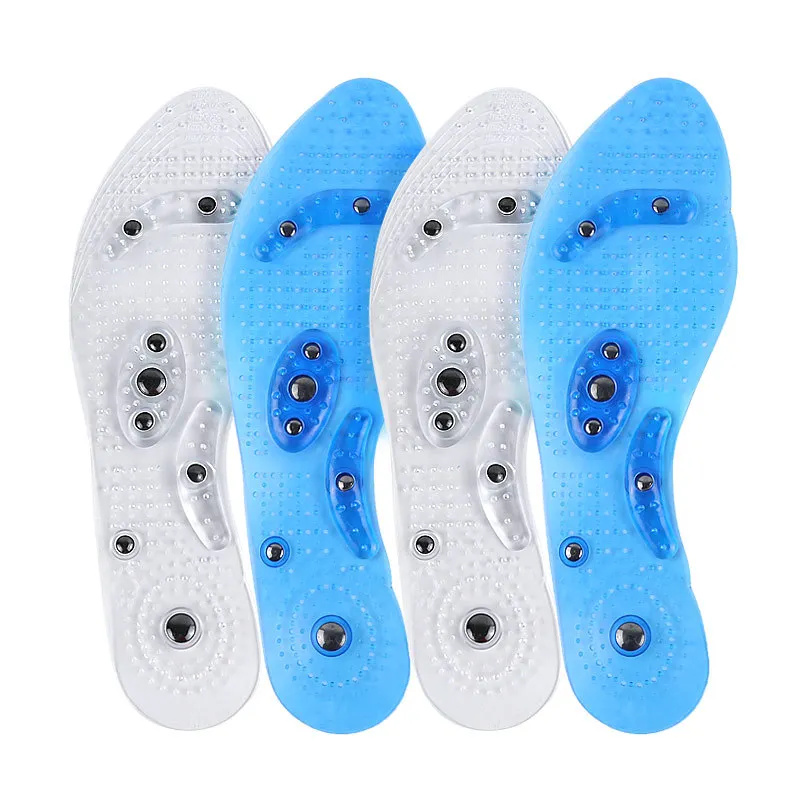 
ZRWD10 Foot Acupressure Magnetic Massaging Insoles Reflexology Pain Plantar Fasciitis Relief Silicone Insoles with Arch Support 