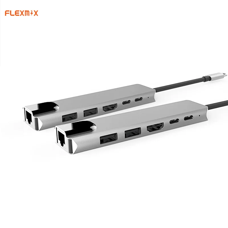 Fast Sample 6 in 1 USB C 3.0 Hub 6 ports Data Hub Type C Power Adapter docking station Powered USB Flash Drives USB HUB