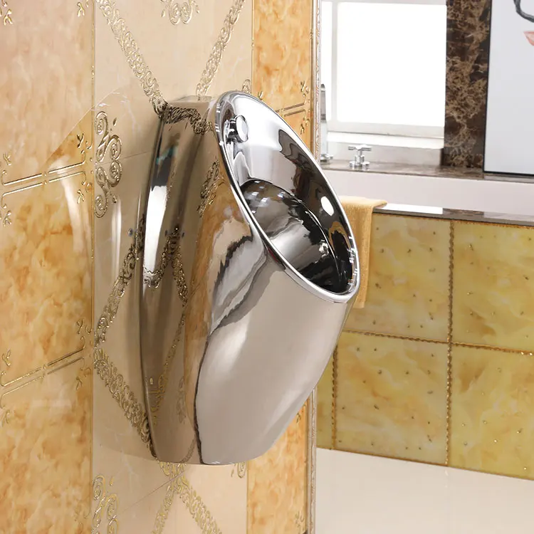 Chaozhou настенный Серебряный керамический писсуар блок WC Urinal Flush клапан с датчиком сантехники дизайн