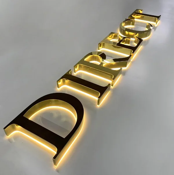Custom Store Company Brand logo Letter Sign Backlit Business Led Channel Signs for 3d Board Outdoor