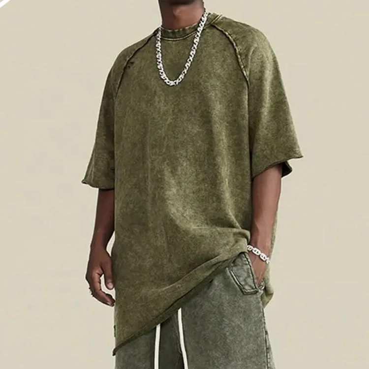 2024 Men Customizable Raglan Sleeve Portable Yarn Crochet U Crew Neck Graphic Blank T Shirts With Custom Tags