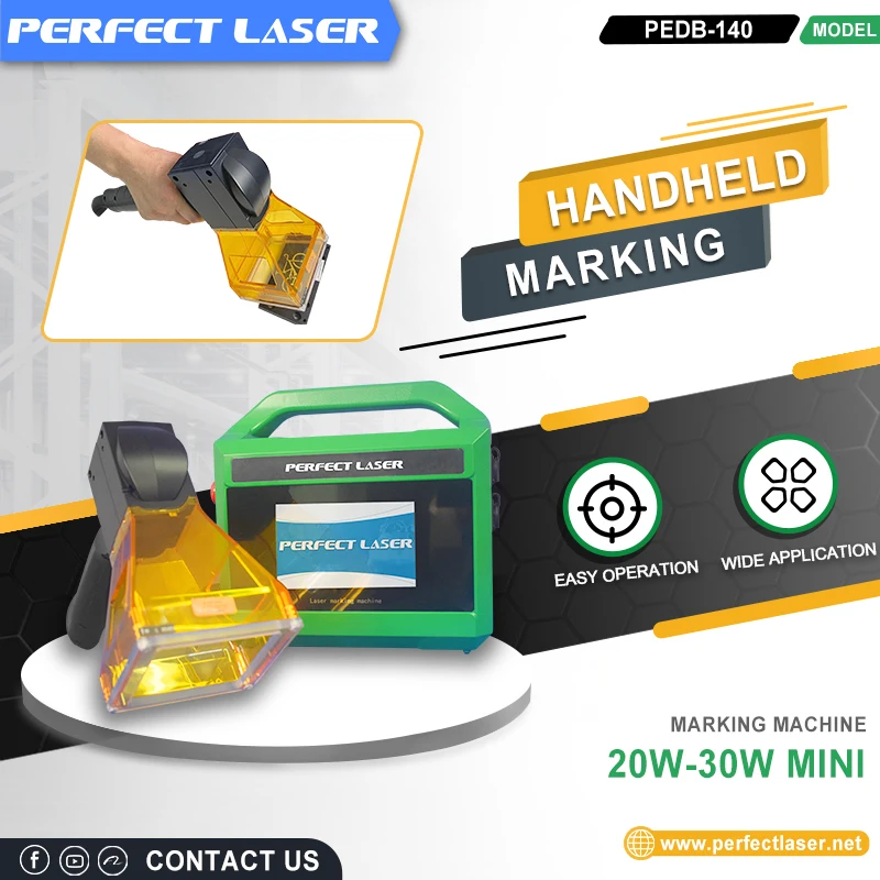 Perfect Laser Portable 20W 30W Raycus Max IPG JPT Metal Sign Fiber Laser Markers Engravers Marking Machines For Stainless Steel