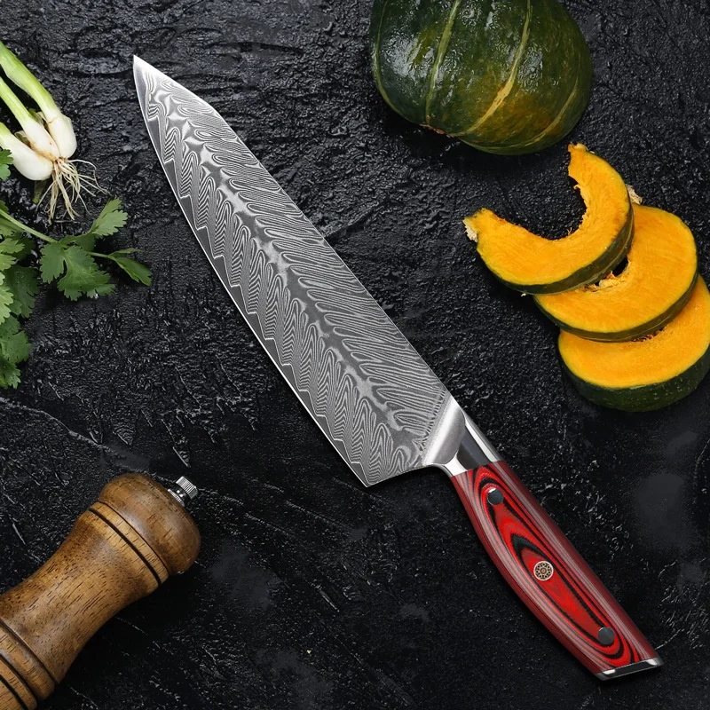 8.5 inch Damascus steel kitchen chef knife