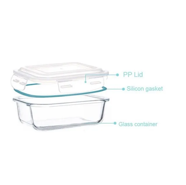 18 шт набор кухонных комплексное решение стеклянный контейнер для хранения продуктов питания без добавления бисфенола А приготовления пищи герметичной крышки