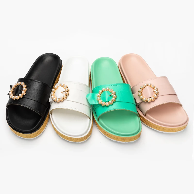 OEM ODM Custom Design Hot sale Best Quality Slipper for Ladies Women  Lady Beach latest Women Summer Flats