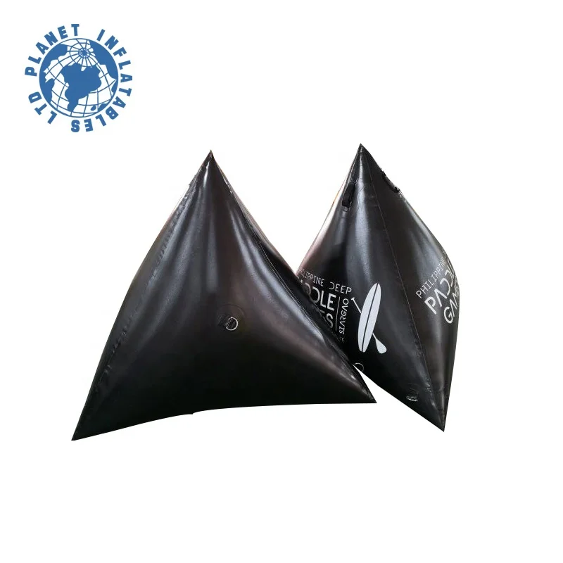 Regatta Sailing Race 1.5m PVC  Inflatable Swim Plastic Triangle Buoy for Triathlon Water Event