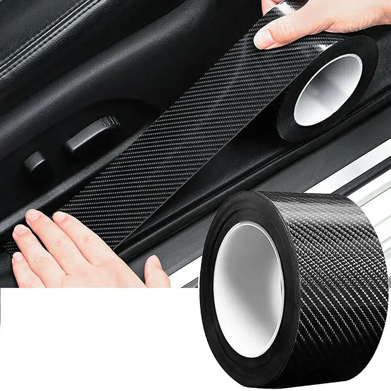 Car Universal Body Decals Film Nano Waterproof stickers cars Black Carbon Fiber Auto Windows Door Covering Wrap Vinyl Sticker