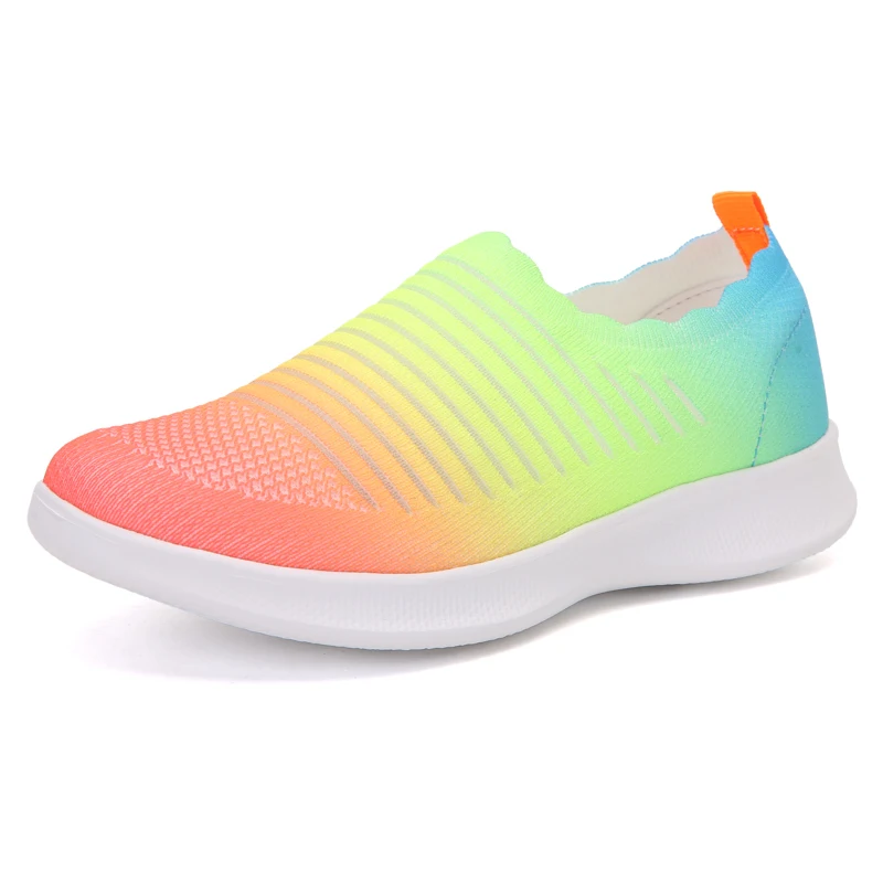 2021 Ladies Knit Upper Casual Running Shoes MD Sole