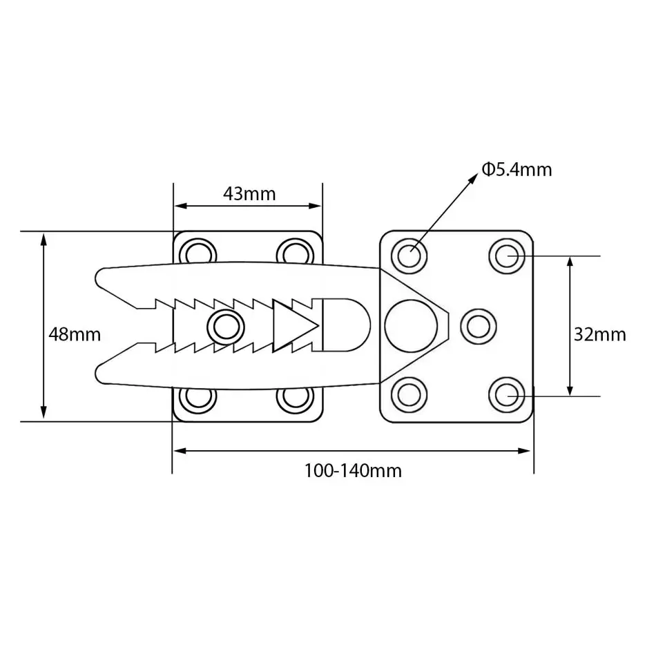 Sofa Connection Buckle Backrest Connection Fastener Toothed Base Holder Removable Lock Crocodile Mouth Hinge