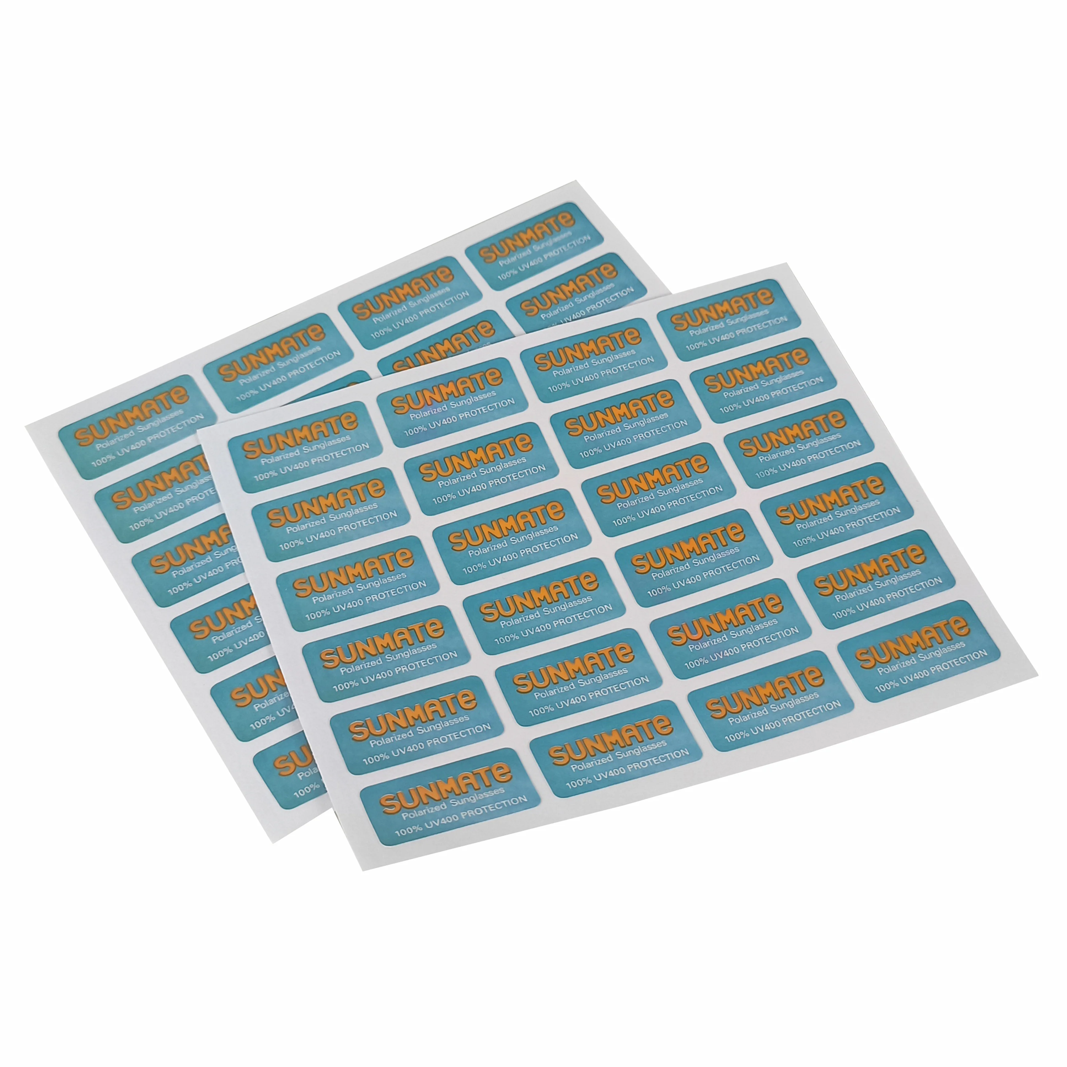 Индивидуальный логотип и дизайн без клея съемная Электростатическая наклейка для очков