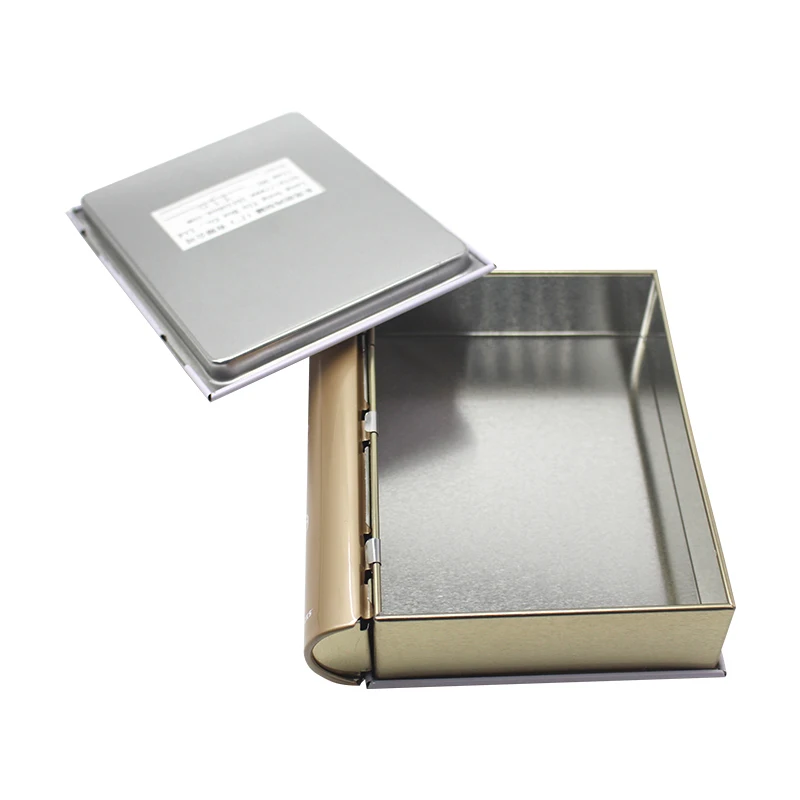 
Customized Printing Vintage Book Shape Metal Tin Box for Chocolate Cookie Tea Candy Storage box 
