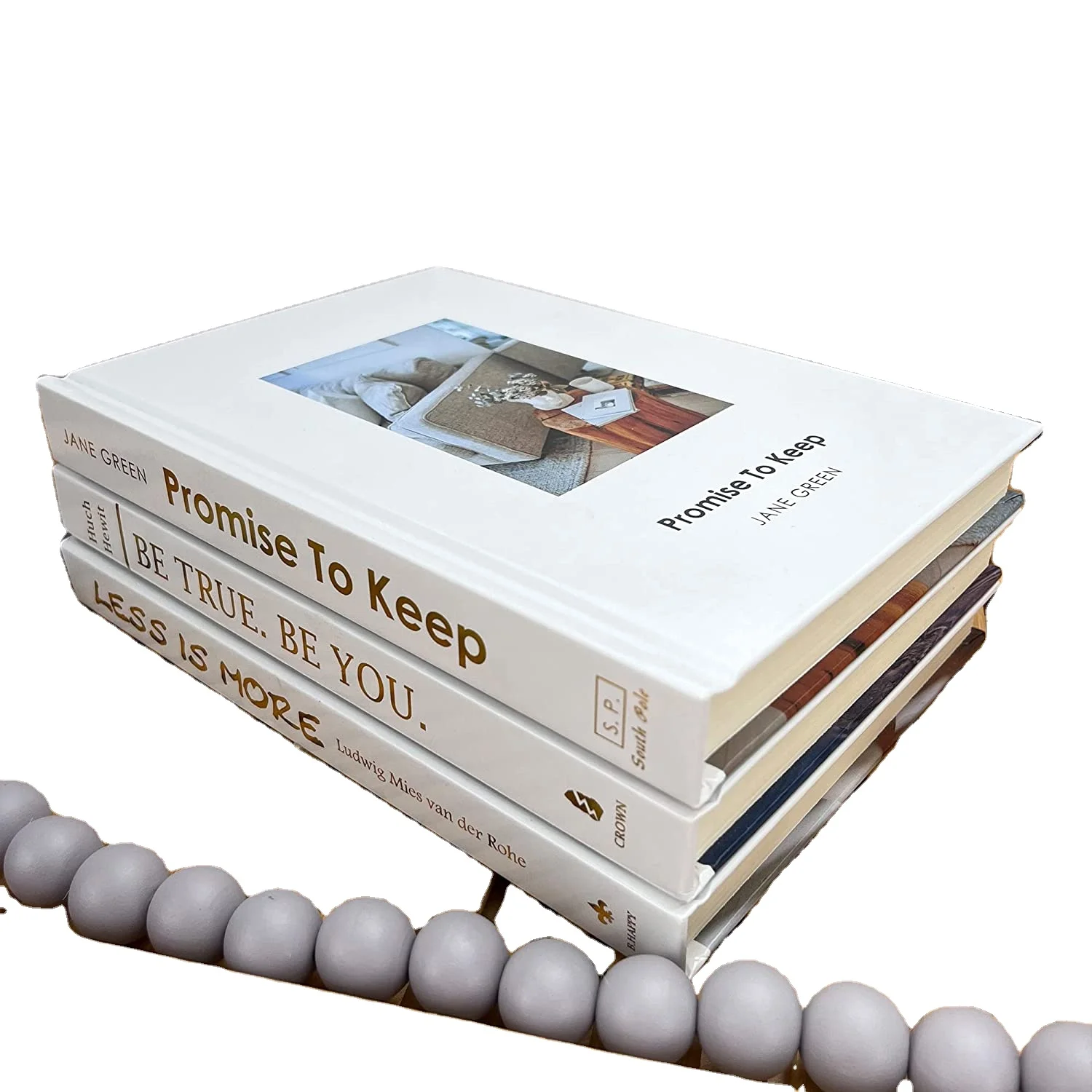 Custom design gold foil fashion home living room decorations luxury hardcover book
