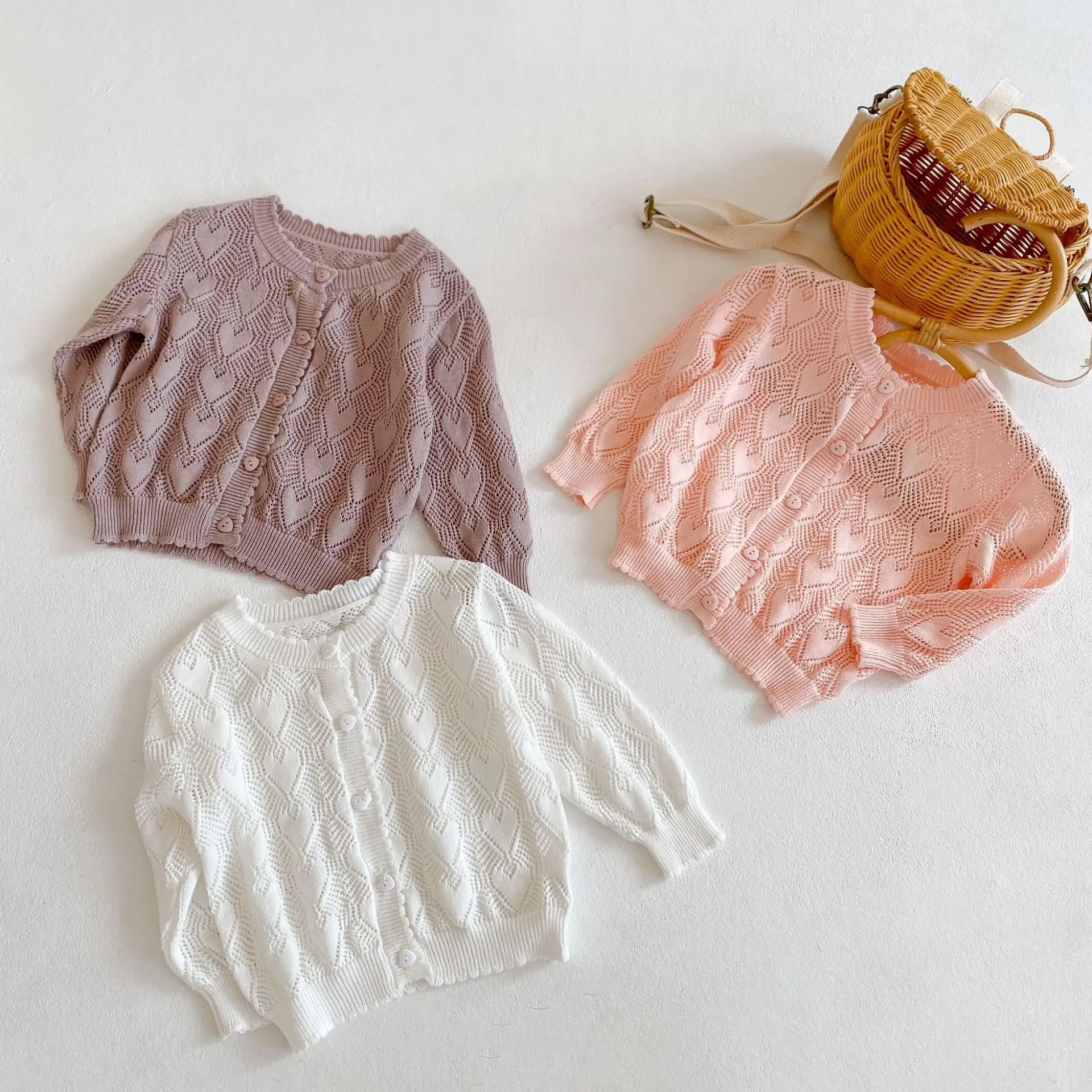 
Baby Girl Pullover Kids Clothes Sweater Knitted Tops Children Infant Toddler Hollow Out Sweaters 