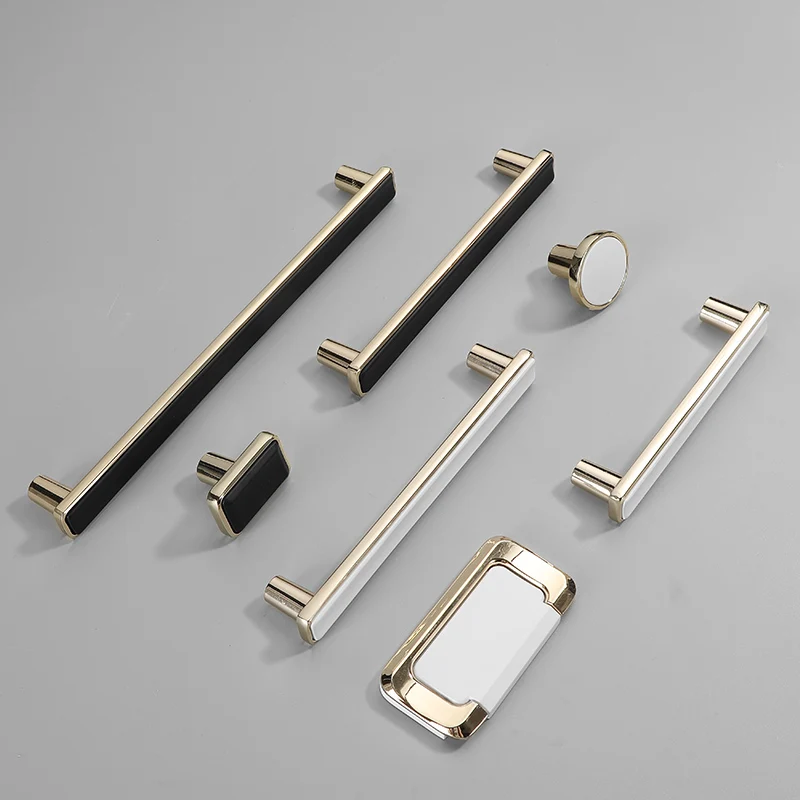 128mm Zinc Alloy White Furniture Accessories Cabinet Drawer Pulls Square Handles Bedroom Furniture Handles And Knobs