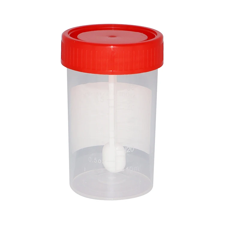 Autoclavable 60ml urine stool containers disposable feces cup molded graduation stool container for lab use