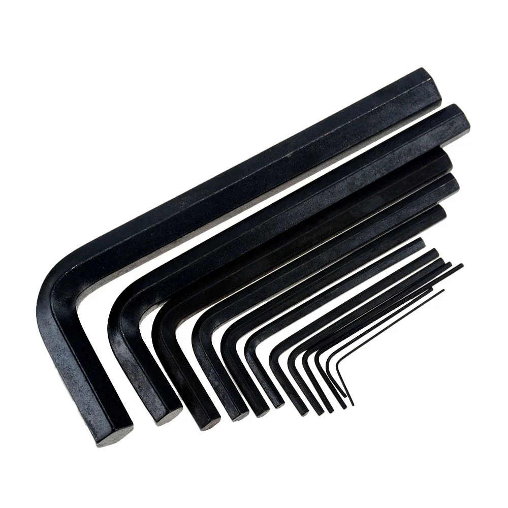 Factory Hex Key Wrench Carbon Steel L-type End Allen Key Set Hex Wrench Screwdriver Tool